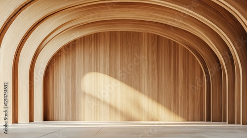 Elegant Wooden Archway Interior Design photo