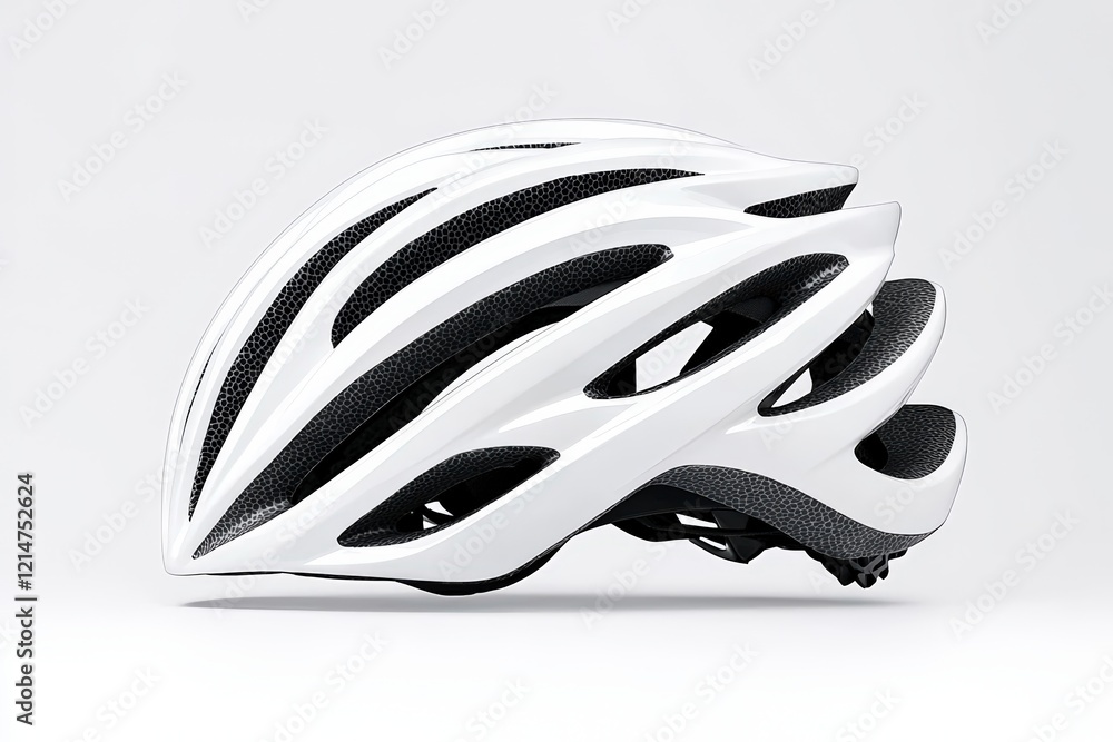 This sleek white bicycle helmet epitomizes modern design and safety, perfect for cycling enthusiasts who prioritize protection and style on the road. This sleek white bicycle helmet epitomizes modern design and safety, perfect for cycling enthusiasts who prioritize protection and style on the road.