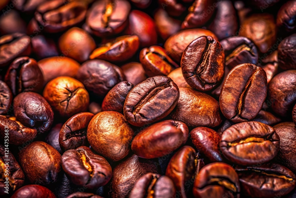 Aromatic Coffee Beans: Close-Up Macro Photography of Dark Roasted Coffee Beans Aromatic Coffee Beans: Close-Up Macro Photography of Dark Roasted Coffee Beans