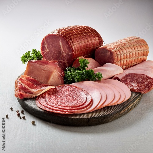 Obraz na płótnie salami, ham w salonie