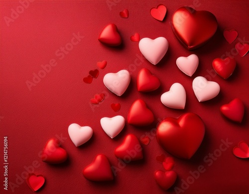 Obraz na płótnie hearts background w salonie