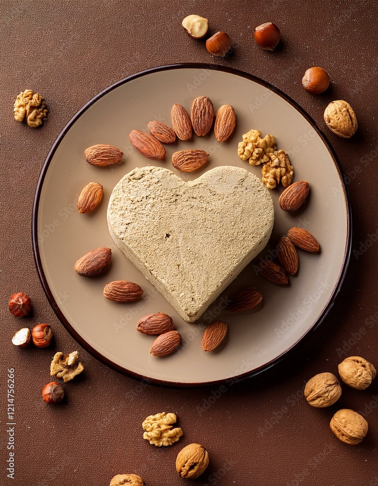 Heart shaped halva