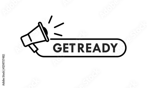 Get ready design logo template illustration
