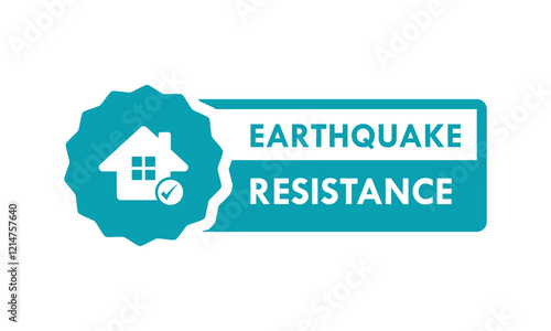 earthquake resistance logo template illustration