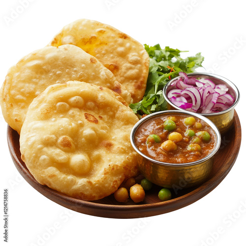 Wallpaper Mural Chole Bhature with Spicy Chickpea Curry and Bhature Bread Torontodigital.ca