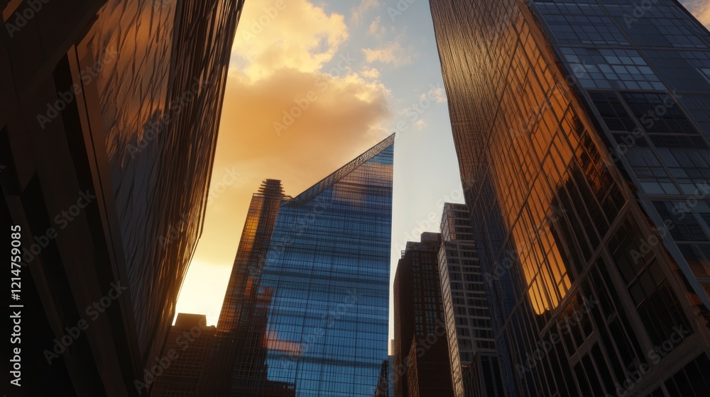 Fototapeta premium Skyscaper building landscape