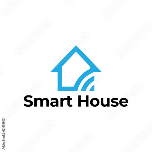 Smart house logo. Smart home logo icon with wireless connection concept. Free Download Smart house logo. Smart home logo icon with wireless connection concept. - GFXLoad