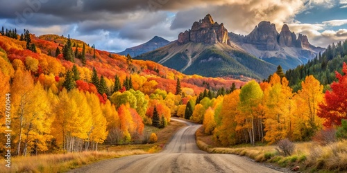 Autumn Drive: Owl Creek Pass, Uncompahgre National Forest, Colorado photo