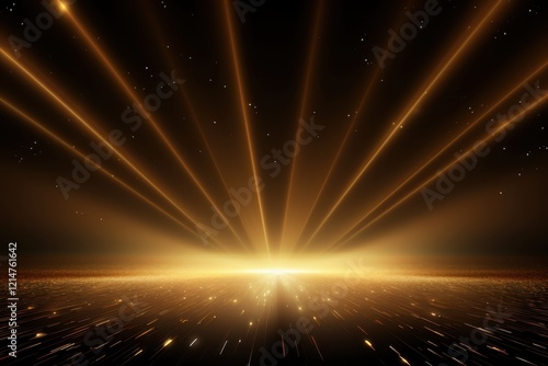 Serene ocean horizon with enlightening rays