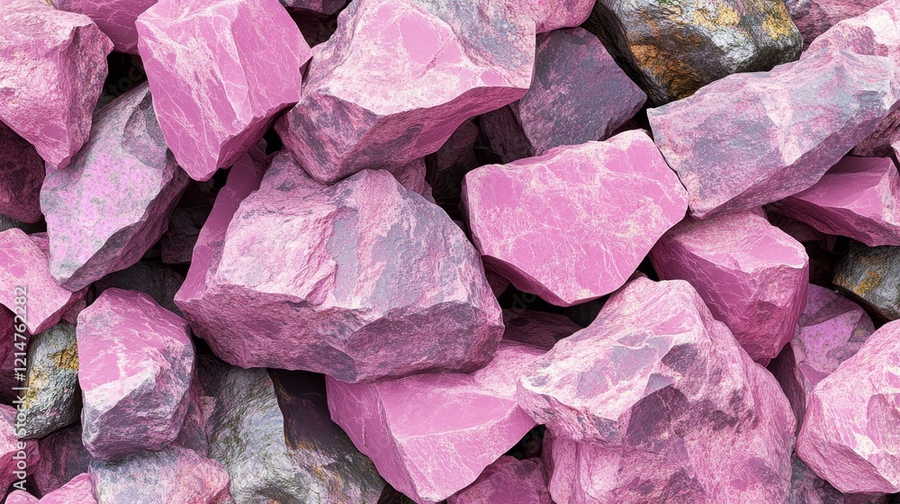 Pile of Pink and Gray Rocks