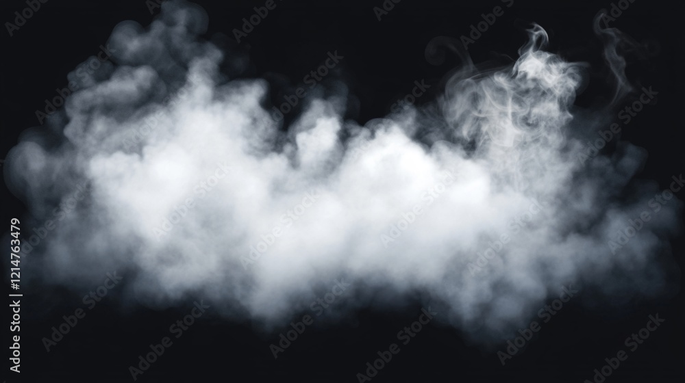Wide Angle Isolated Smoke Effect on Transparent Background Wide Angle Isolated Smoke Effect on Transparent Background