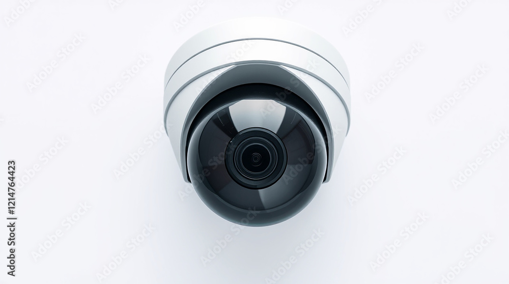 Modern security camera on white background Modern security camera on white background