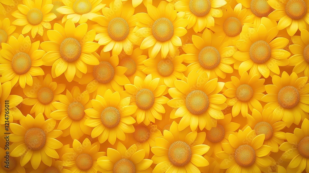 Sunflowers in Bloom: A vibrant, close-up image showcasing a captivating texture of golden yellow sunflowers, each blossom radiating with a cheerful warmth.