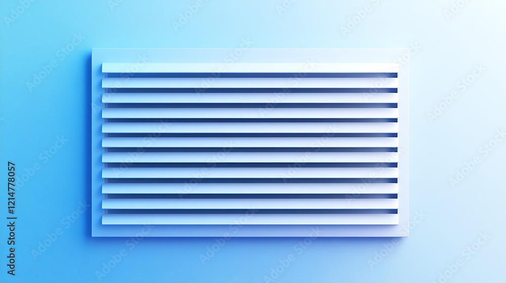 Bright minimalist vents evenly spaced on a gradient blue and white background Bright minimalist vents evenly spaced on a gradient blue and white background