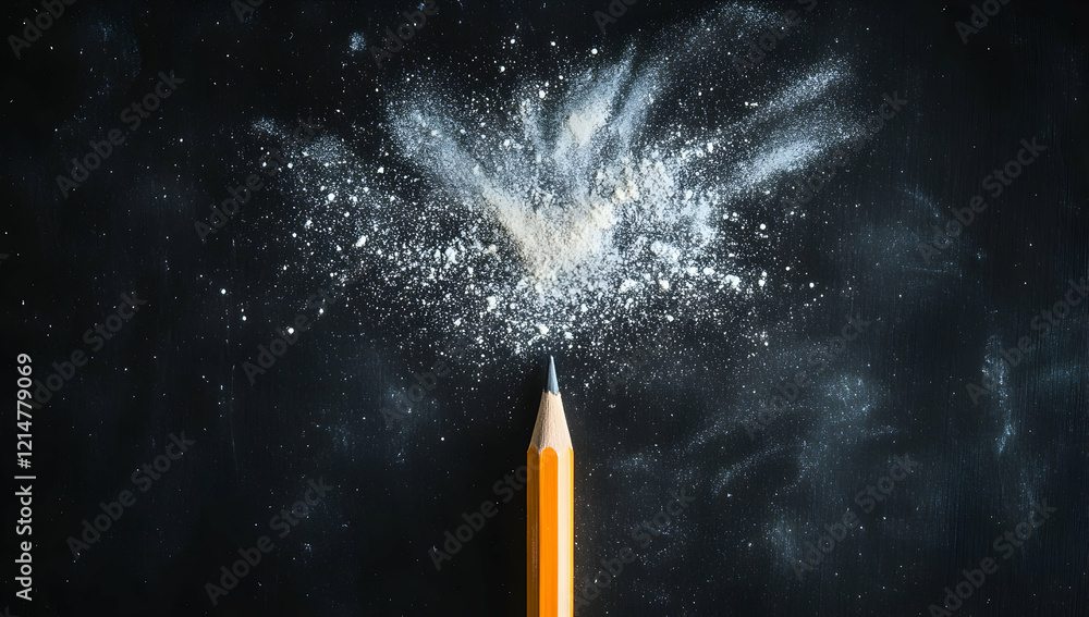 Fototapeta premium Pencil Explosion: Graphite Dust Art