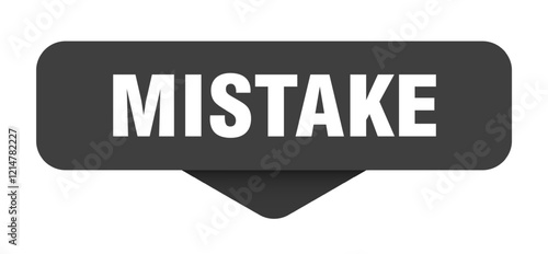 mistake sticker. mistake sign on transparent background