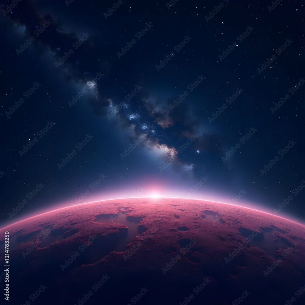 Naklejka premium Enchanting Night Sky Infrared Photography for