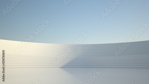 Background of an empty arena and a clear sky