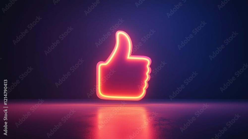 A glowing thumbs-up icon symbolizing customer satisfaction. A glowing thumbs-up icon symbolizing customer satisfaction.
