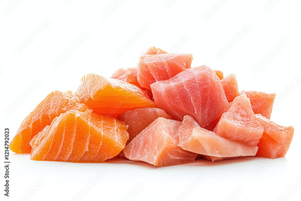 Fresh assorted sashimi including tuna and salmon, beautifully arranged for vibrant presentation. Perfect for sushi lovers and culinary enthusiasts Fresh assorted sashimi including tuna and salmon, beautifully arranged for vibrant presentation. Perfect for sushi lovers and culinary enthusiasts