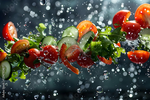 Fresh Vegetables Splash wit...