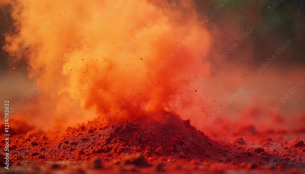 custom made wallpaper toronto digitalVibrant orange powder explosion. Concept of color, festival, and celebration.