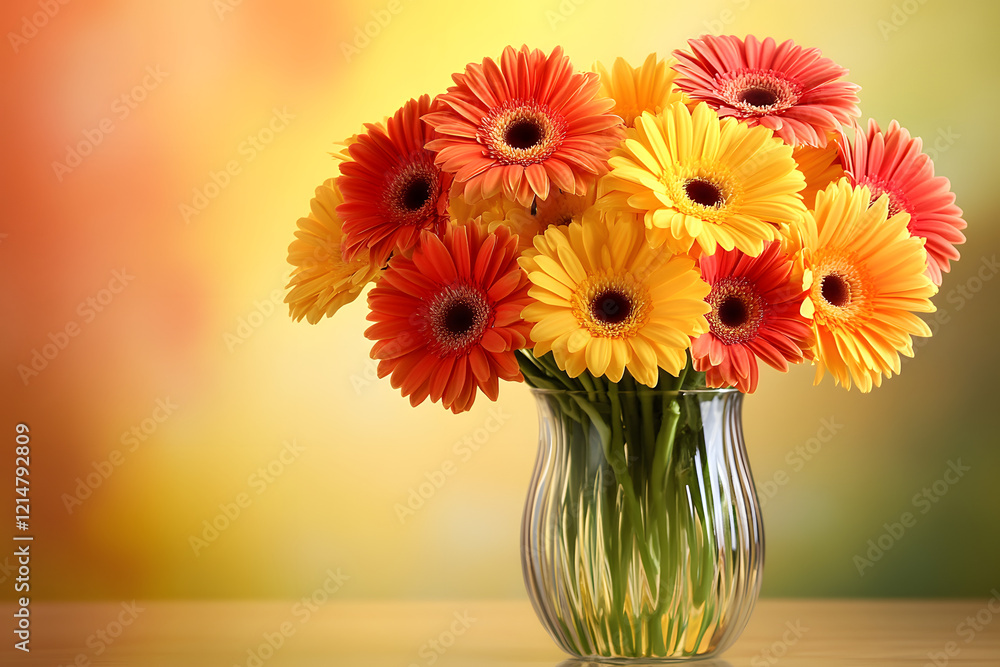 Fototapeta premium Vibrant Fresh Flower Arrangement for Mother's Day Celebration