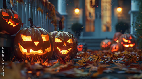Glowing Jack-o'-lanterns il...