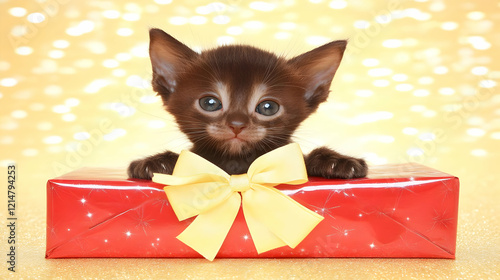 Adorable Kitten Peeking Out...