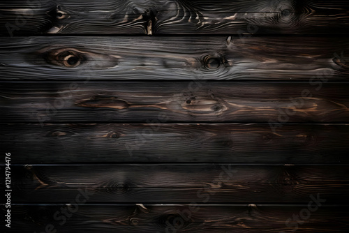 Dark Wooden Planks Form a R...