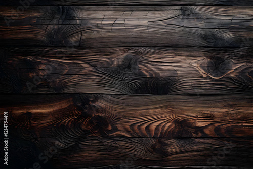 Dark Wood Grain Texture Bac...