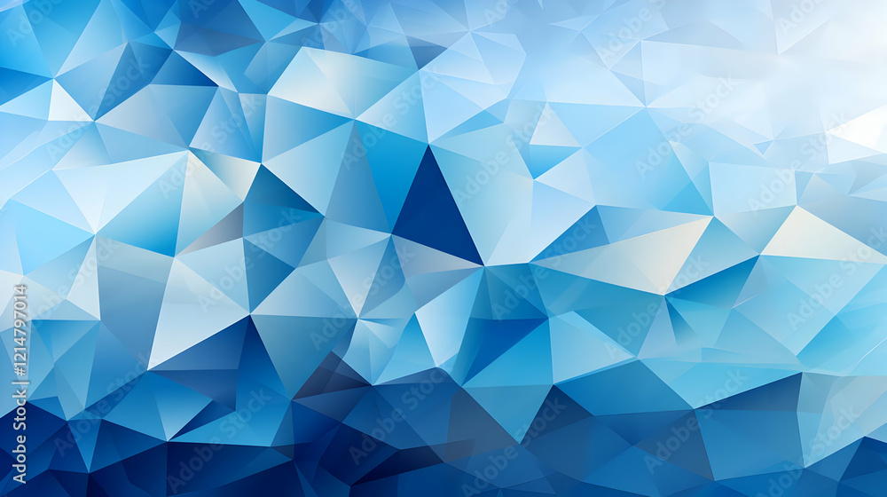 Fototapeta premium Abstract Blue Triangular Background Creates a Dynamic and Modern Feel with Varying Shades