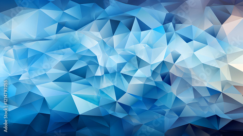 Abstract Blue Polygonal Bac...