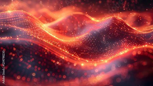 Abstract Red and Orange Par...