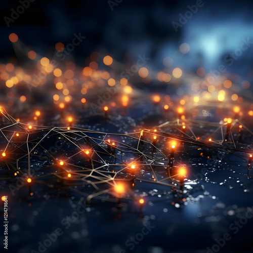 Abstract 3D Render of a Net...