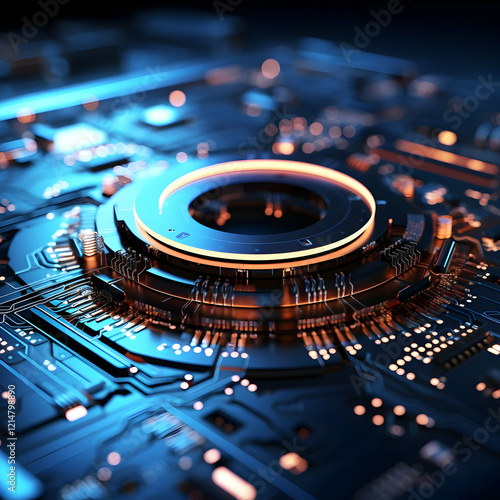 Futuristic Circuit Board Gl...