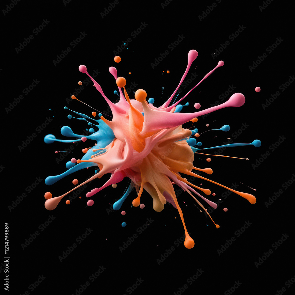 colorful splatter effect on black background colorful splatter effect on black background