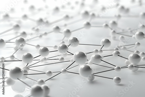 Abstract 3D render of conne...