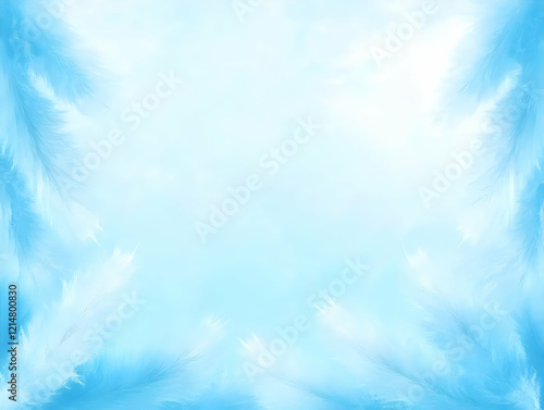 Soft Blue Feather Backgroun...