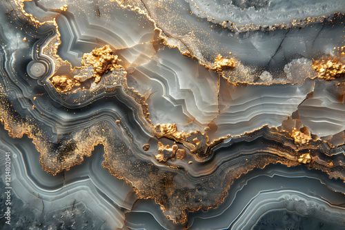 Gray and Gold Agate Stone T...