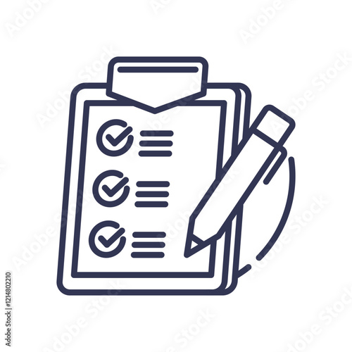 Checklist and pencil symbolize precision and thoroughness.