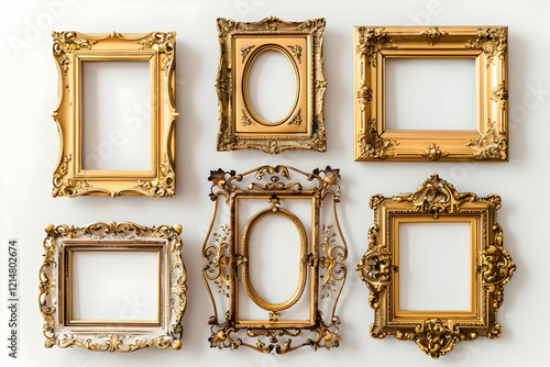 Six Ornate Gold Picture Fra...