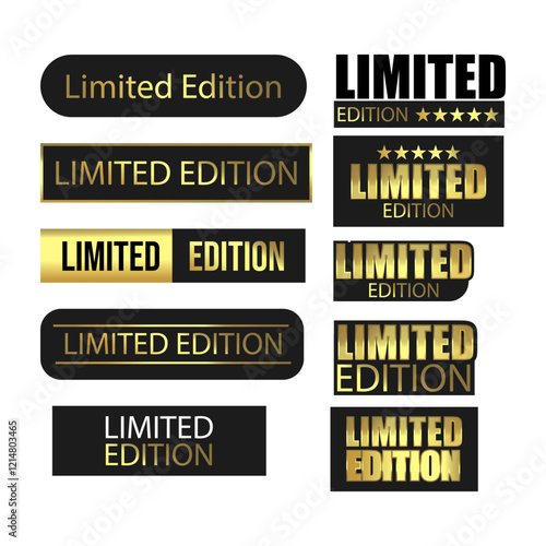limited edition golden label or badge design
