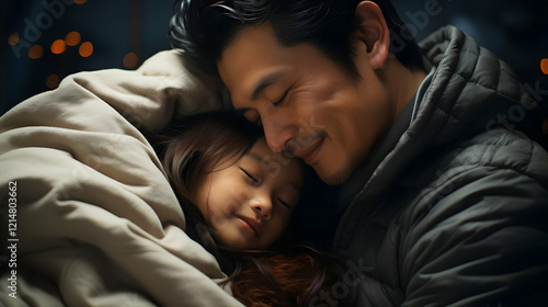 A Father Embraces His Sleep...