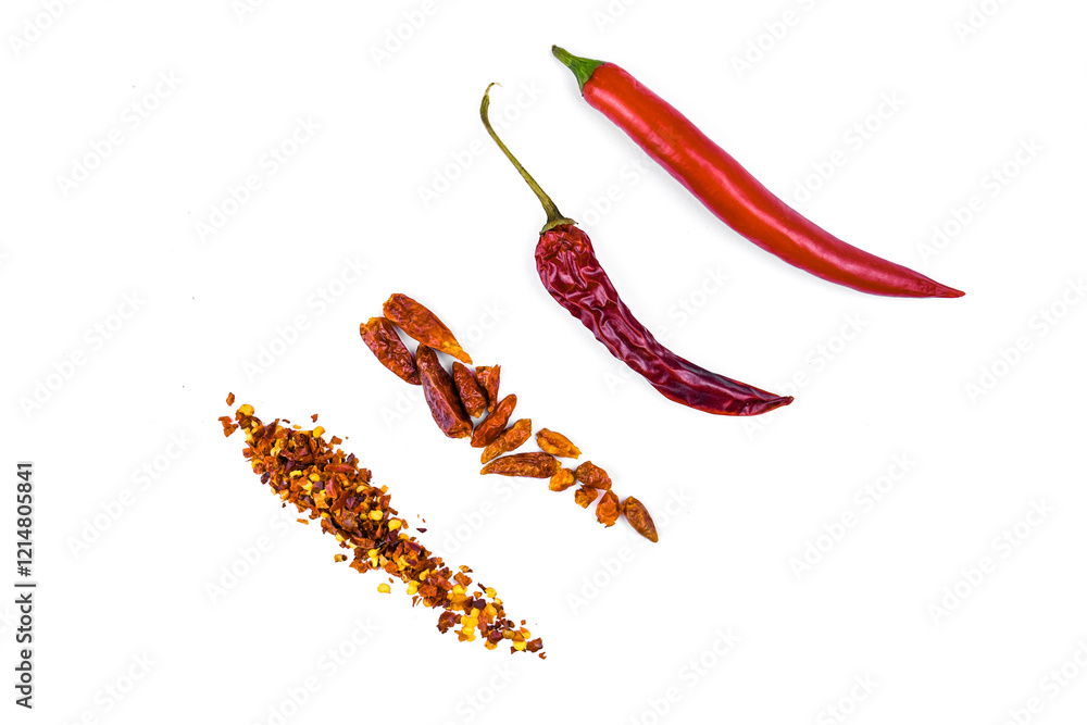 still life with red pepper. whole chili peppers, dried peppers, crushed chili flakes still life with red pepper. whole chili peppers, dried peppers, crushed chili flakes
