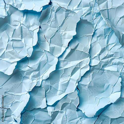 Crumpled Light Blue Paper C...