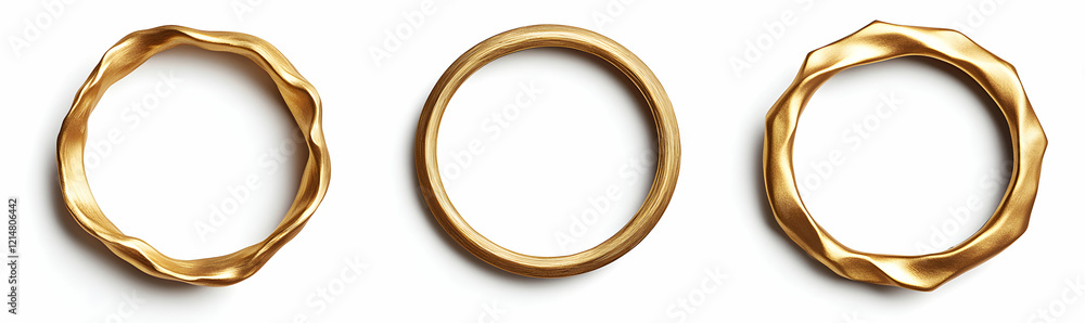 Three Golden Rings: A Trio of Elegant, Textured Circular Designs Three Golden Rings: A Trio of Elegant, Textured Circular Designs