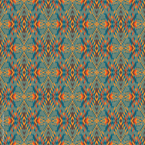 American tribal ethnic native pattern seamless.Traditional Navajo,Aztec,Apache,Southwest and Mexican style fabric pattern.Abstract vector motif pattern.For fabric,clothing,blanket,woven,wrap,decorate.