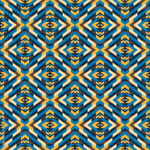 American tribal ethnic native pattern seamless.Traditional Navajo,Aztec,Apache,Southwest and Mexican style fabric pattern.Abstract vector motif pattern.For fabric,clothing,blanket,woven,wrap,decorate.