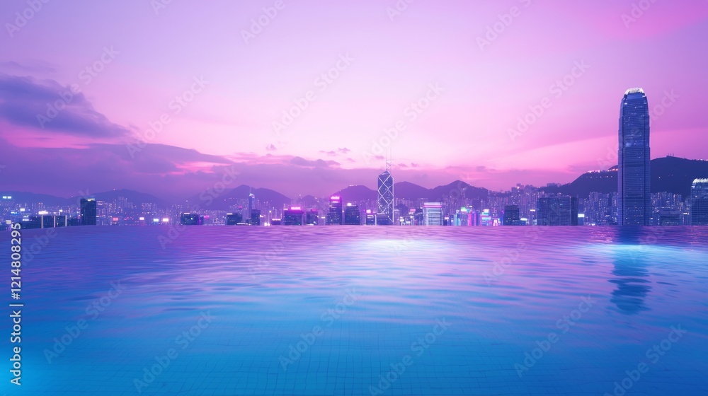 Tranquil Urban Oasis - Rooftop Infinity Pool Overlooking Luminous City Skyline | Cinematic, Reflection, Serene, Luxury, Urban Escape Tranquil Urban Oasis - Rooftop Infinity Pool Overlooking Luminous City Skyline | Cinematic, Reflection, Serene, Luxury, Urban Escape
